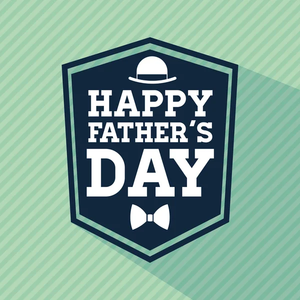 Happy Fathers day design. vintage icon. Colorful illustration — 图库矢量图片