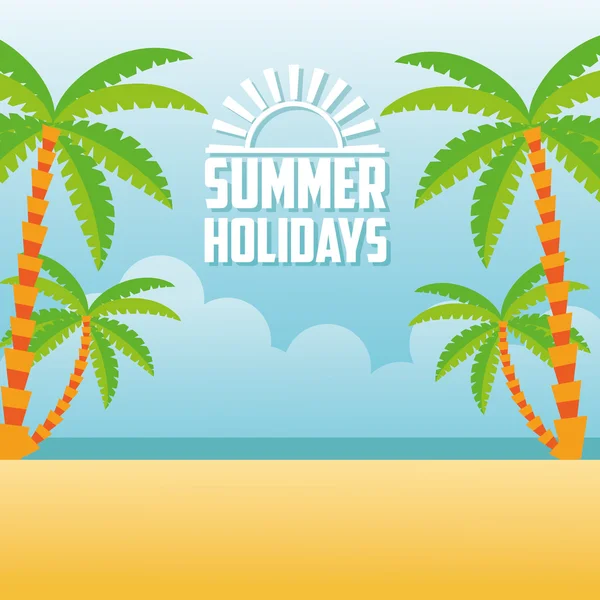 Diseño de verano. Icono de vacaciones. Ilustración colorida, vector — Archivo Imágenes Vectoriales