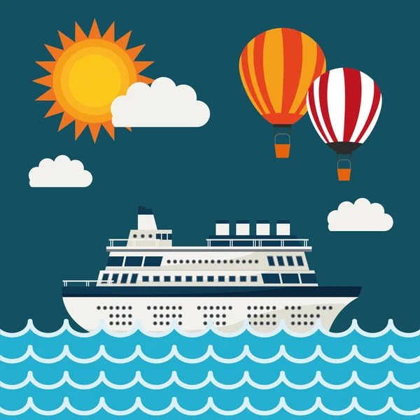 Yaz tasarım. Tatil simgesi. Renkli resimde, vektör