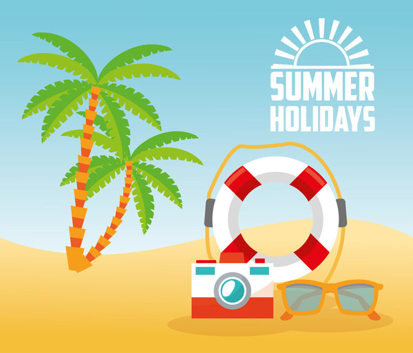 Summer design. Holidays icon. Colorful illustration , vector