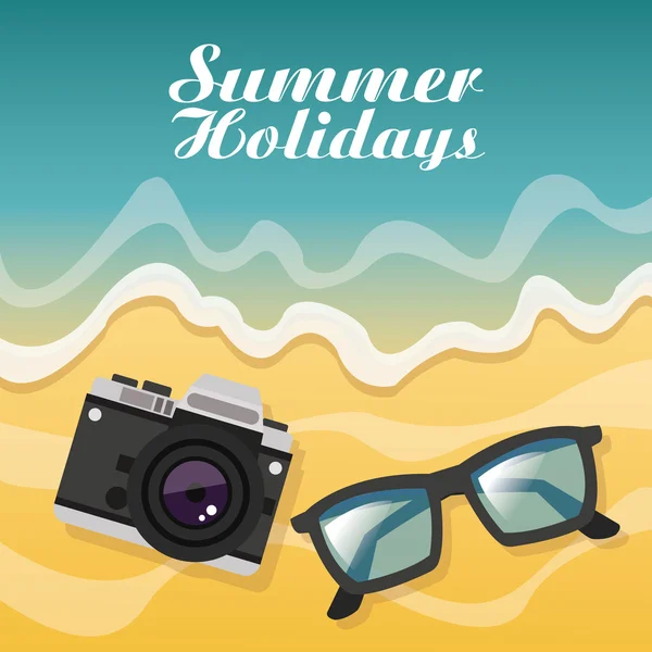 Design de verão. Ícone de férias. Ilustração colorida, vetor — Vetor de Stock