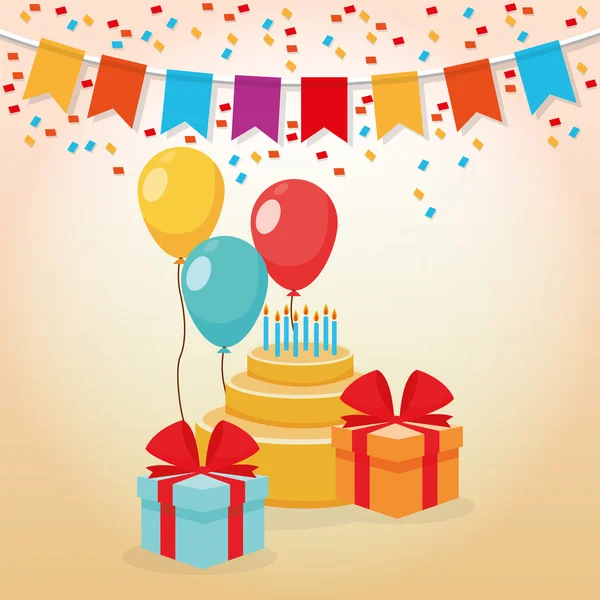 Parti tasarım. Kutlama simgesi. Derma illüstrasyon, vektör