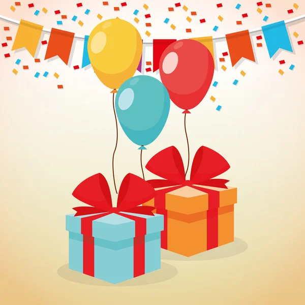 Parti tasarım. Kutlama simgesi. Derma illüstrasyon, vektör