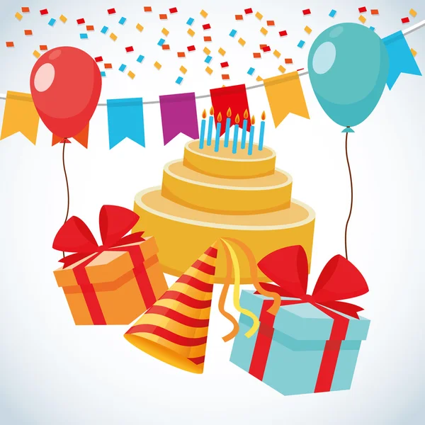 Parti tasarım. Kutlama simgesi. Derma illüstrasyon, vektör