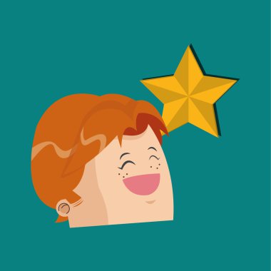 Kazanan tasarım. Başarı kavramı. Düz illüstrasyon, vektör