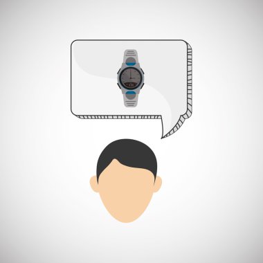 Giyilebilir teknoloji tasarım. kablosuz simgesi. Düz illüstrasyon, vektör