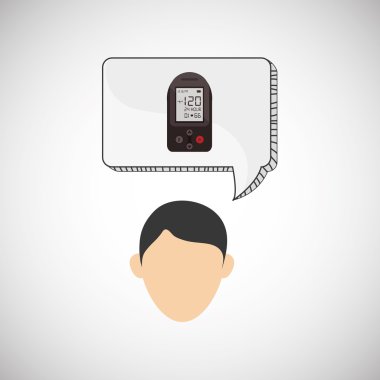 Giyilebilir teknoloji tasarım. kablosuz simgesi. Düz illüstrasyon, vektör