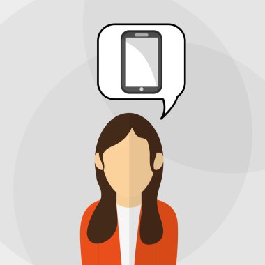 akıllı telefon simgesi. Gadget'ı kavramı. Düz illüstrasyon, vektör