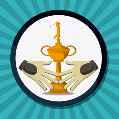 Altın tasarım. Spor idolü. Derma illüstrasyon, vektör grafiği