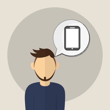 akıllı telefon simgesi. Gadget'ı kavramı. Düz illüstrasyon, vektör