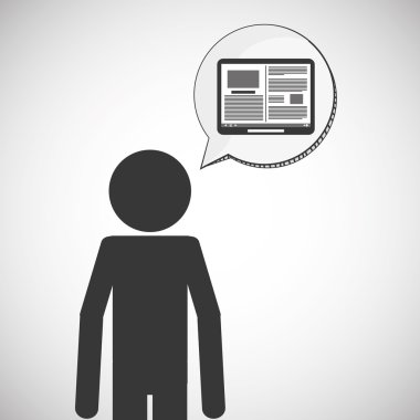 Giyilebilir teknoloji tasarım. kablosuz simgesi. Düz illüstrasyon, vektör