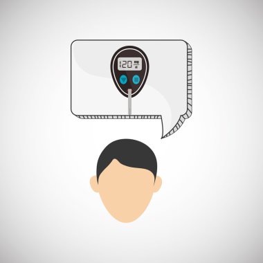 Giyilebilir teknoloji tasarım. kablosuz simgesi. Düz illüstrasyon, vektör