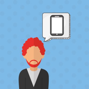 akıllı telefon simgesi. Gadget'ı kavramı. Düz illüstrasyon, vektör