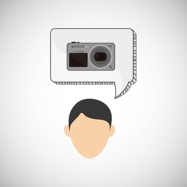 Giyilebilir teknoloji tasarım. kablosuz simgesi. Düz illüstrasyon, vektör