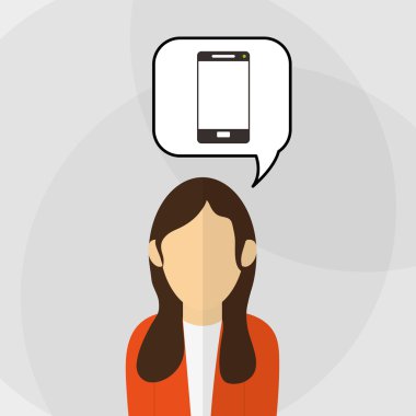 akıllı telefon simgesi. Gadget'ı kavramı. Düz illüstrasyon, vektör