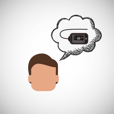 Giyilebilir teknoloji tasarım. kablosuz simgesi. Düz illüstrasyon, vektör