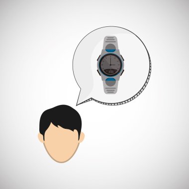 Giyilebilir teknoloji tasarım. kablosuz simgesi. Düz illüstrasyon, vektör