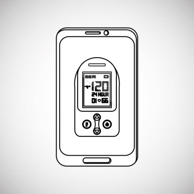 Giyilebilir teknoloji tasarım. kablosuz simgesi. Düz illüstrasyon, vektör
