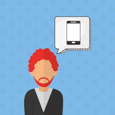 akıllı telefon simgesi. Gadget'ı kavramı. Düz illüstrasyon, vektör