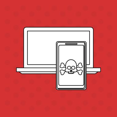 Teknoloji simgesi. güvenlik sistemi kavramı. Düz illüstrasyon, vektör