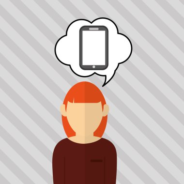 akıllı telefon simgesi. Gadget'ı kavramı. Düz illüstrasyon, vektör