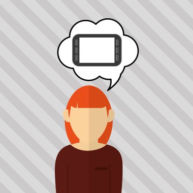 akıllı telefon simgesi. Gadget'ı kavramı. Düz illüstrasyon, vektör