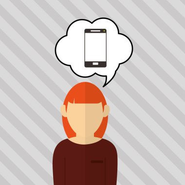 akıllı telefon simgesi. Gadget'ı kavramı. Düz illüstrasyon, vektör