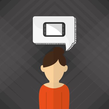 akıllı telefon simgesi. Gadget'ı kavramı. Düz illüstrasyon, vektör