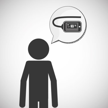 Giyilebilir teknoloji tasarım. kablosuz simgesi. Düz illüstrasyon, vektör