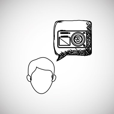 Giyilebilir teknoloji tasarım. kablosuz simgesi. Düz illüstrasyon, vektör