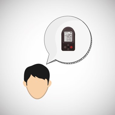 Giyilebilir teknoloji tasarım. kablosuz simgesi. Düz illüstrasyon, vektör