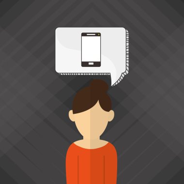 akıllı telefon simgesi. Gadget'ı kavramı. Düz illüstrasyon, vektör