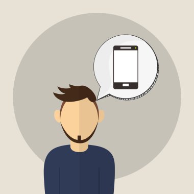 akıllı telefon simgesi. Gadget'ı kavramı. Düz illüstrasyon, vektör