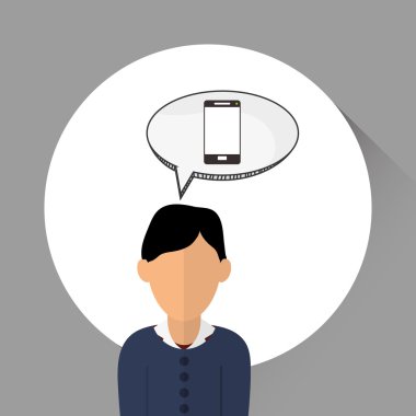 akıllı telefon simgesi. Gadget'ı kavramı. Düz illüstrasyon, vektör