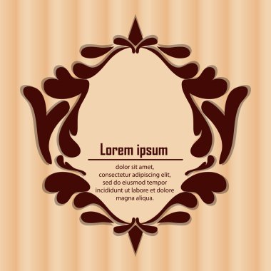 Gövde tasarımı. Süsleme simgesi. Düz illüstrasyon, vektör grafiği