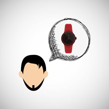 Giyilebilir teknoloji tasarım. kablosuz simgesi. Düz illüstrasyon, vektör