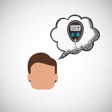 Giyilebilir teknoloji tasarım. kablosuz simgesi. Düz illüstrasyon, vektör