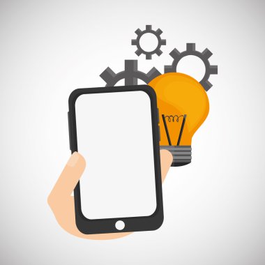 Fikir tasarım iş kavramı. Renkli resimde, vektör grafiği