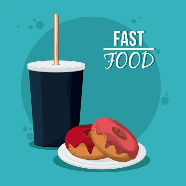 Дизайн Fast Food. Значок меню. Цветная иллюстрация, векторная графика — стоковый вектор