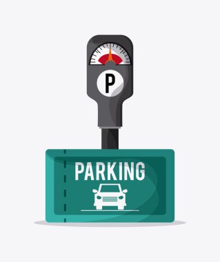 Park tasarım. Park simgesi. Beyaz arka plan, vektör grafiği