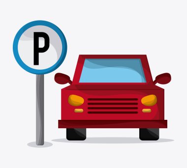 Park tasarım. Park simgesi. Beyaz arka plan, vektör grafiği