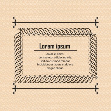 Gövde tasarımı. Süsleme simgesi. Düz illüstrasyon, vektör grafiği