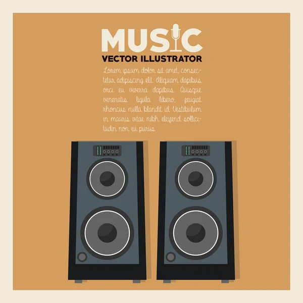Speaker, sound concept, vector illustration — Stock Vector