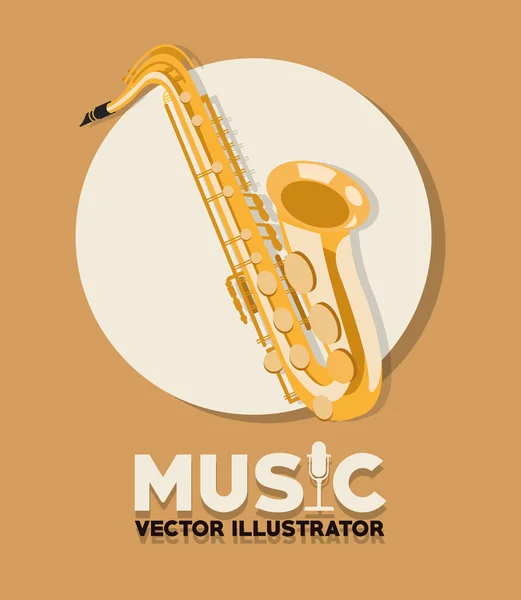 Gestaltung von Musikinstrumenten, Vektorillustration — Stockvektor