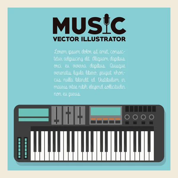 Дизайн музыкальных инструментов, векторная иллюстрация — стоковый вектор