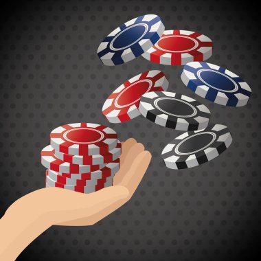 Poker tasarımı, oyun ve cips kavramı, casino oyunları