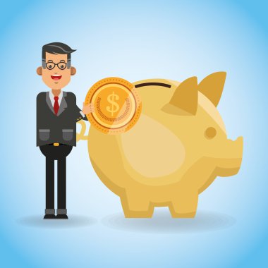 para illüstrasyon mavi arka plan üzerinde