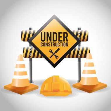 İnşaat tasarım altında düz resimde hakkında. yol işareti