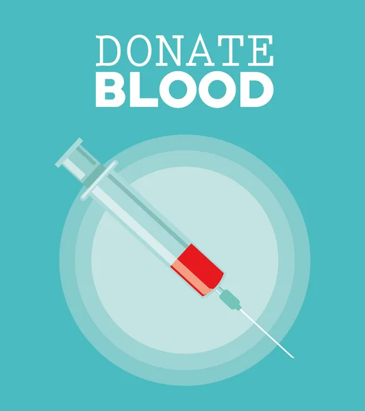 Krevní dárcovství design, lékařské a zdravotní péči koncepce — Stockový vektor