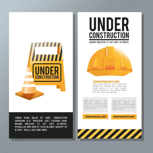 Flat illustration about under construction design. road sign — Stock Vector